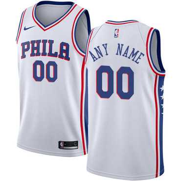 Womens Customized Philadelphia 76ers Swingman White Nike Association Edition Jersey